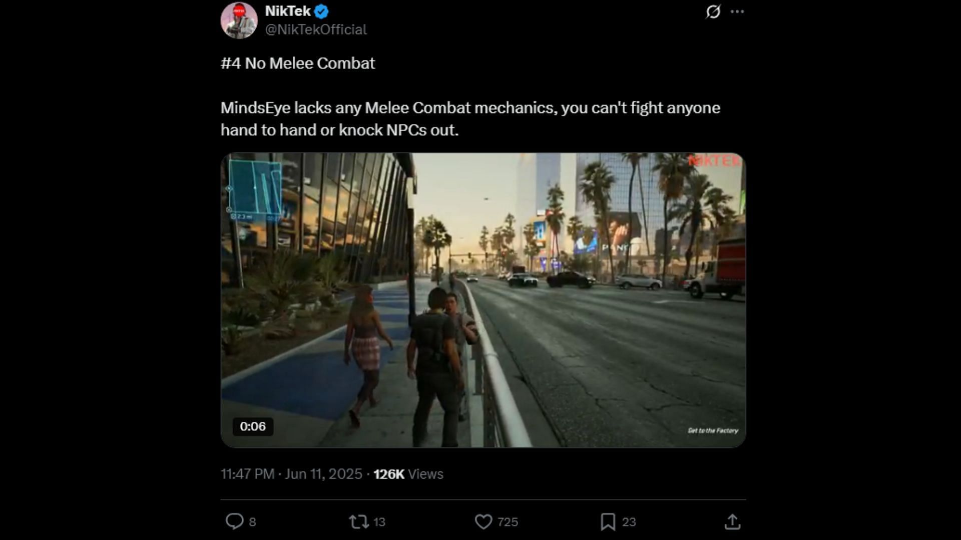 A screenshot of NikTek's post (Image via X)